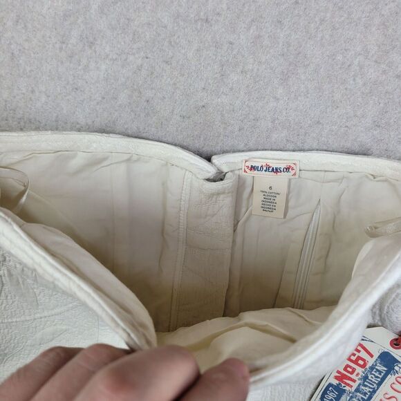 Polo Jeans Ivory Strapless Corset Top Womens Size 6 New - Picture 6 of 12